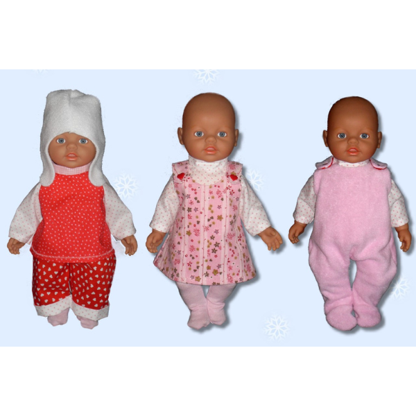 Puppenkleidung nähen – Winter 32 cm – 19 Schnittmuster & Nähanleitung