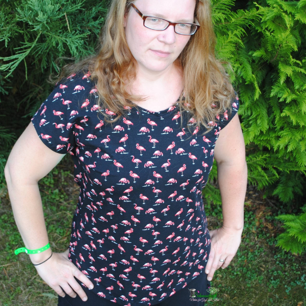 Fertiges Curvy Sommershirt nach dem Schnittmuster