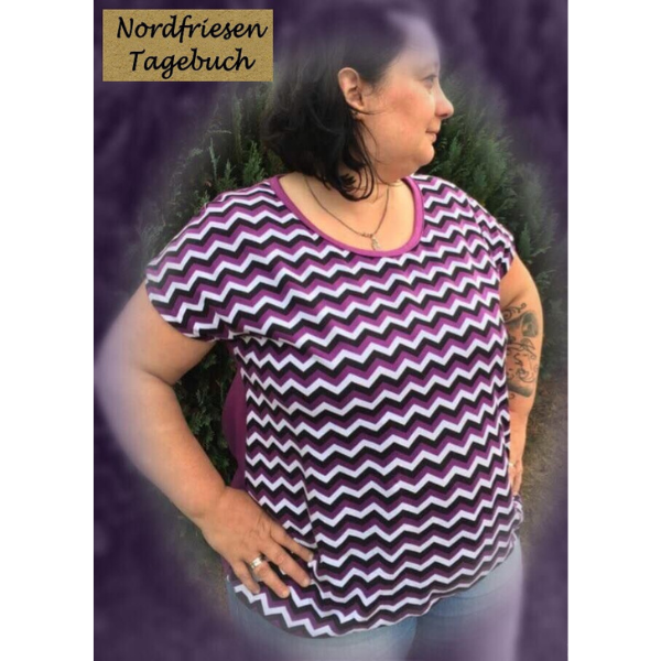 Curvy Sommershirt Schnittmuster in Größe 46-58