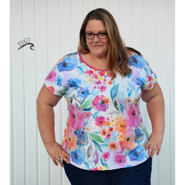 Selbstgenähtes Curvy Sommershirt