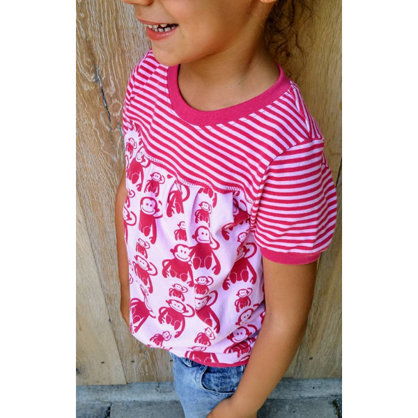 Detailaufnahme Falten – Schnittmuster für Kinder Shirt