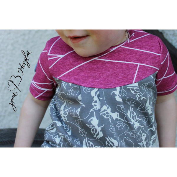 Faltenshirt Lilly nähen – Kinder Shirt mit Falten & Passe