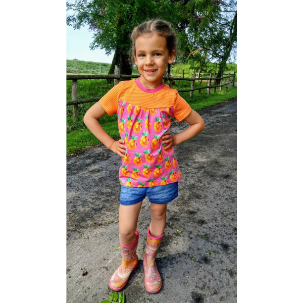 Jersey Shirt Lilly mit Falten – Schnittmuster für Kinder