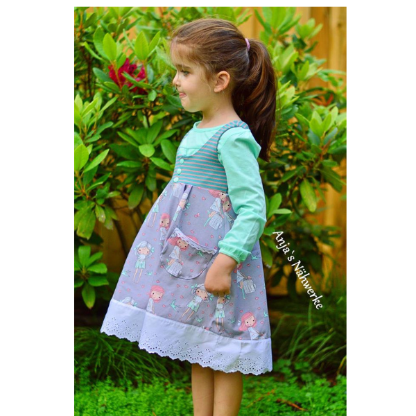 Kinder Drehkleid Glöckchen nähen – Schnittmuster mit Anleitung