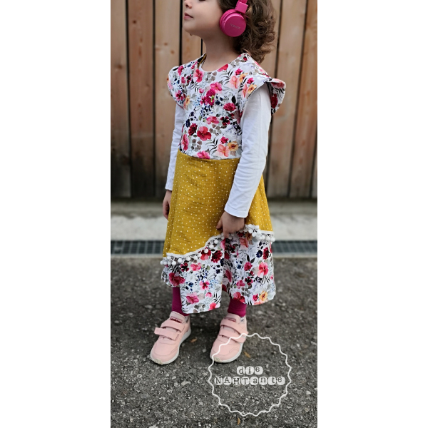 Schnittmuster für Kinder-Drehkleid – Flügelärmel-Design für Kinder-Drehkleid als Beispiel