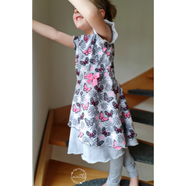 Schnittmuster für Kinder-Drehkleid – Kinder-Drehkleid mit Nähanleitung als PDF-Schnittmuster