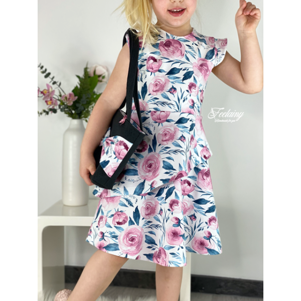 Schnittmuster für Kinder-Drehkleid – Schnittmuster für Kinderkleid mit Flügelärmeln