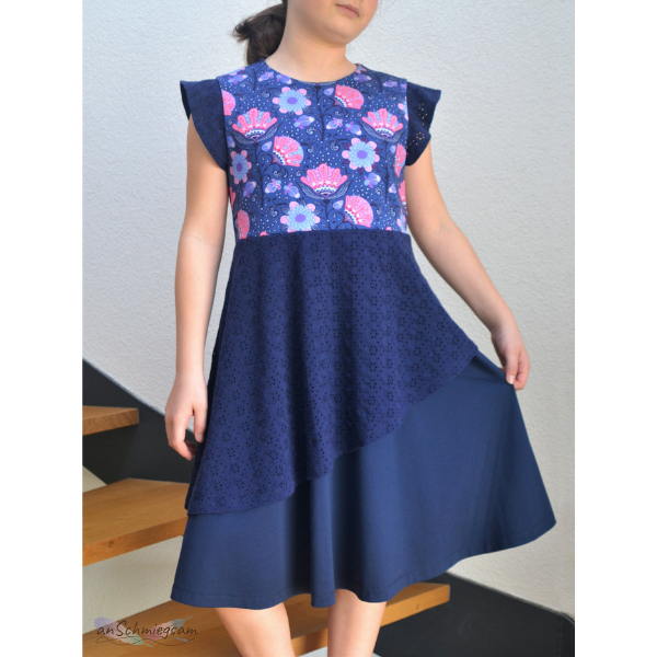 Schnittmuster für Kinder-Drehkleid – Träger-Sommerkleid für Kinder nähen mit Anleitung