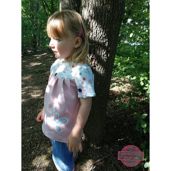 Kinder Shirt Lilly mit Kurzarm – Schnittmuster als PDF & Nähanleitung
