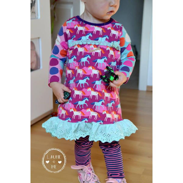 Kinder Shirt mit Rüsche nähen – PDF-Schnittmuster & Anleitung