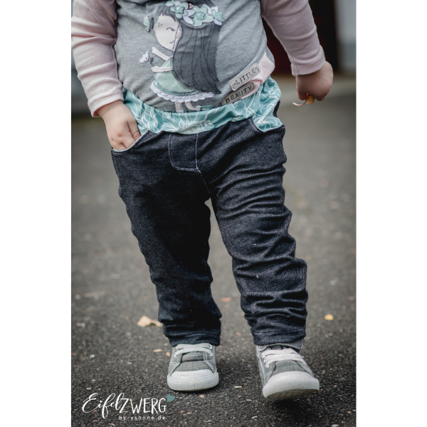 Schnittmuster für Kinder- & Teenagerhose – Bequeme Kinderhose aus dehnbarem Stoff nähen