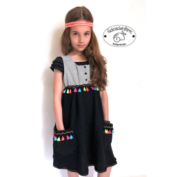 Kinderkleidung nähen – Schnittmuster Kleid Glöckchen als PDF