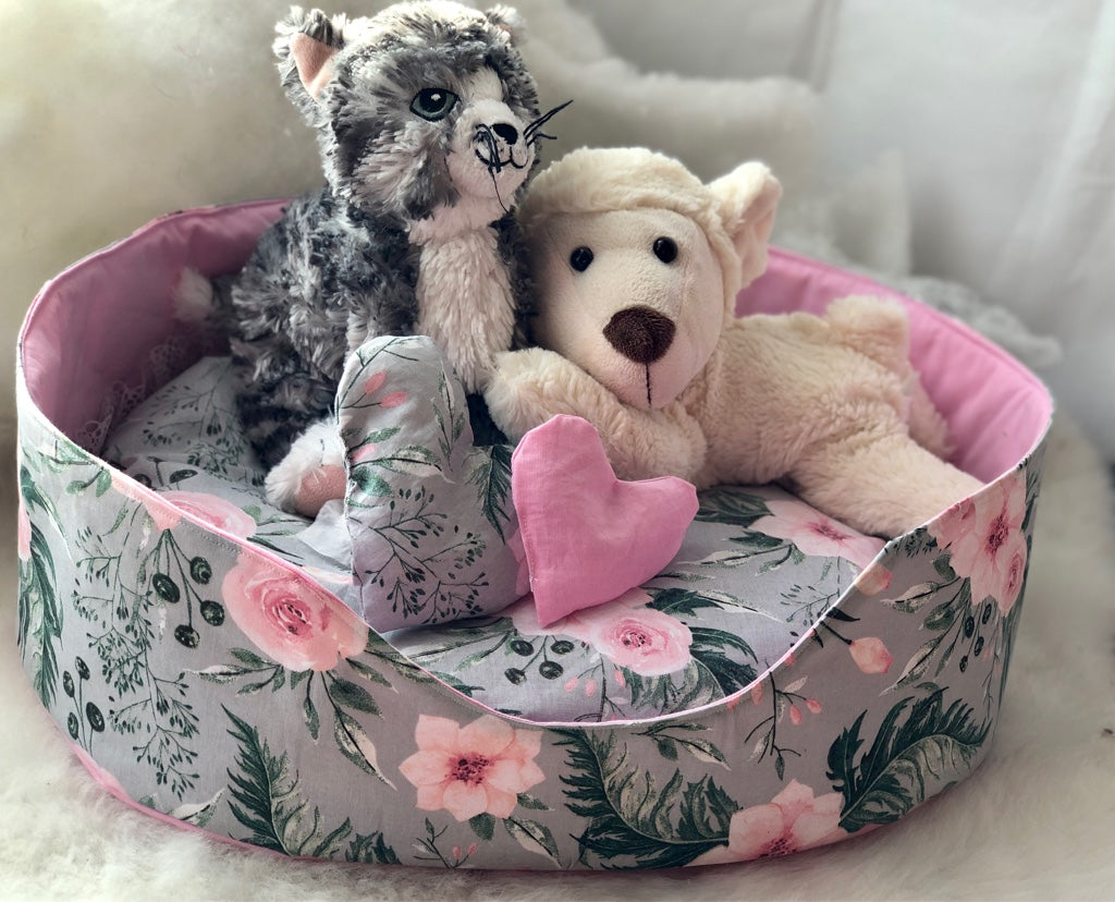 Körbchen für Kuscheltiere mit Kissen – PDF-Schnittmuster nähen