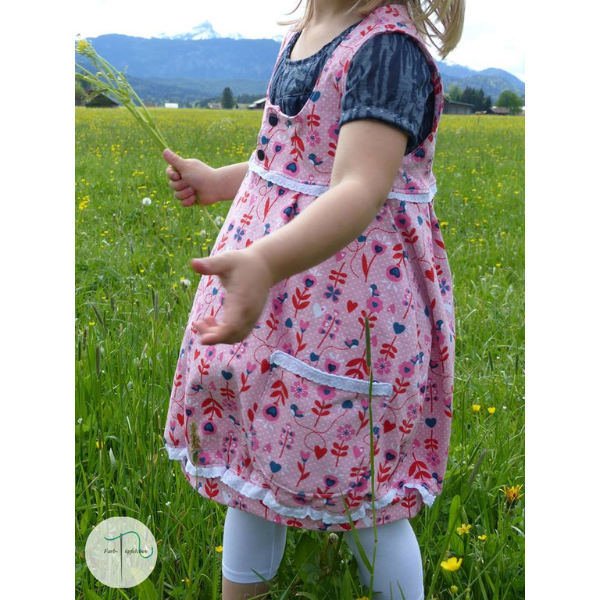 Luftiges Kinderkleid Glöckchen – Seitenansicht vom Schnittmuster