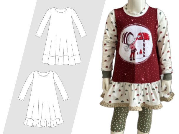 Mädchen-Jerseykleid Luise – Jerseykleid für Mädchen nähen mit Anleitung als Nähbeispiel
