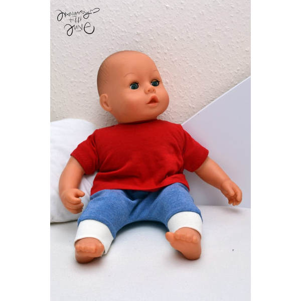 Puppenhosen nähen – Schnittmuster für 36 cm Puppenmode