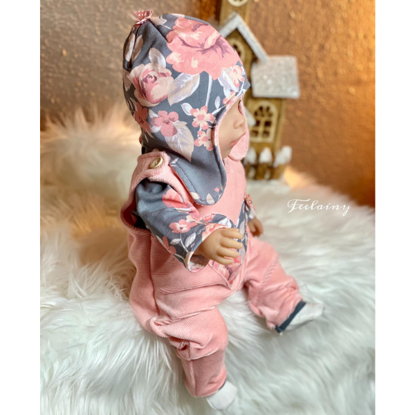 Wintermütze für Puppen nähen – Schnittmuster für 43 cm Puppen
