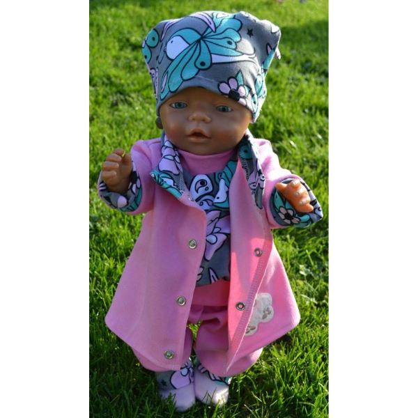 Mantel Schnittmuster für 43 cm Puppen – warme Puppenkleidung als PDF