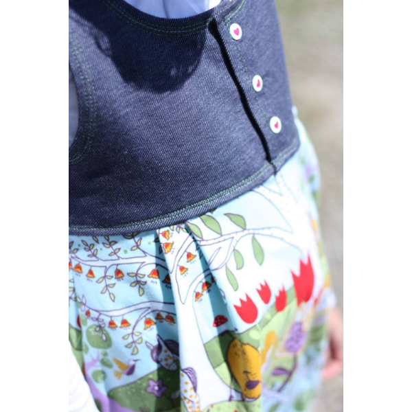 Kleid Glöckchen mit Knopfleiste nähen – Detailansicht des Schnittmusters