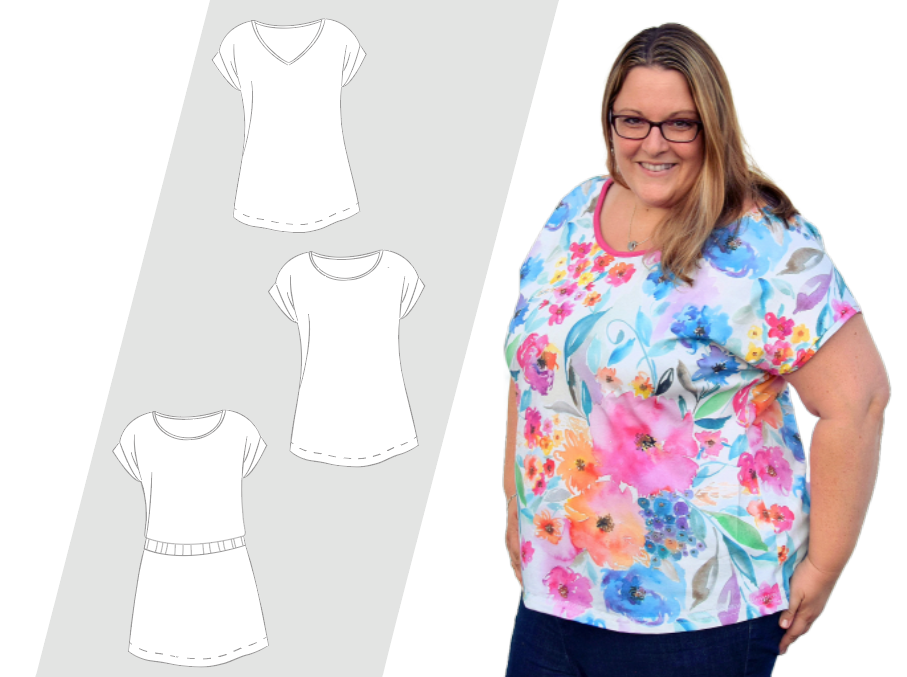 Sommershirt Curvy Summer – Schnittmuster & Nähanleitung