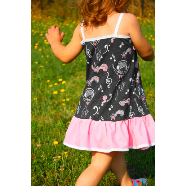 Trägerkleid Lara – Volant mit Rüschen als Nähbeispiel