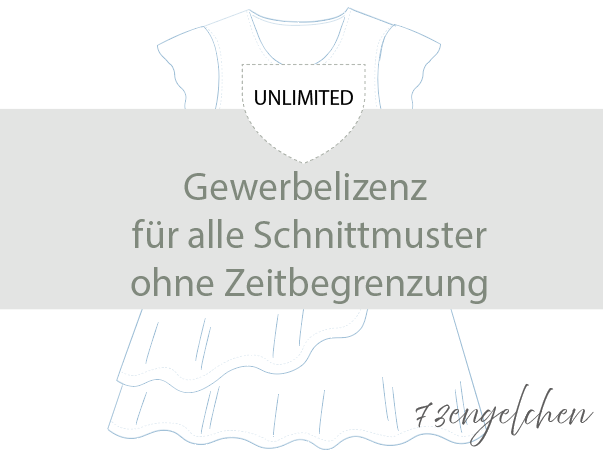 Unlimited-Lizenz für 73engelchen-Schnittmuster – unbegrenzte gewerbliche Nutzung