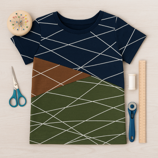 DIY 3-fach Teilung fürs Kids Summer Shirt – nähen für Kinder