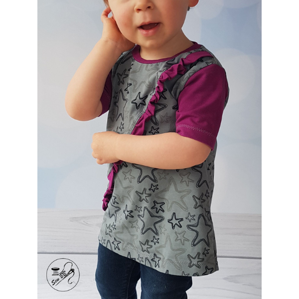 Schnittmuster Rüschenshirt – Mädchen-Oberteil nähen als PDF & Nähanleitung