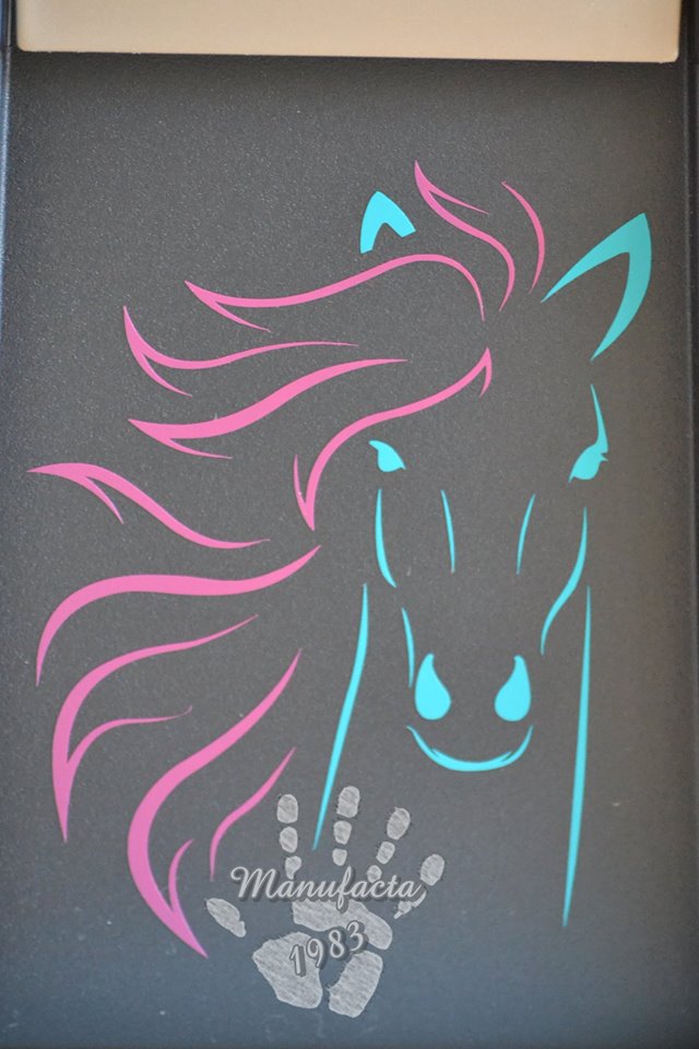 Detailansicht der feinen Linien der Plotterdatei Pferdekopf