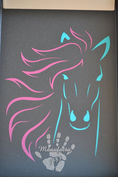 Detailansicht der feinen Linien der Plotterdatei Pferdekopf