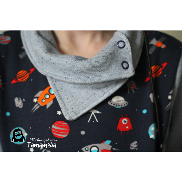 Hoodie mit Wickelkragen für Kinder nähen