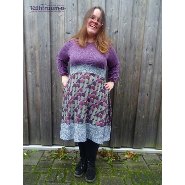 Jerseykleid Schnittmuster in mehreren Größen