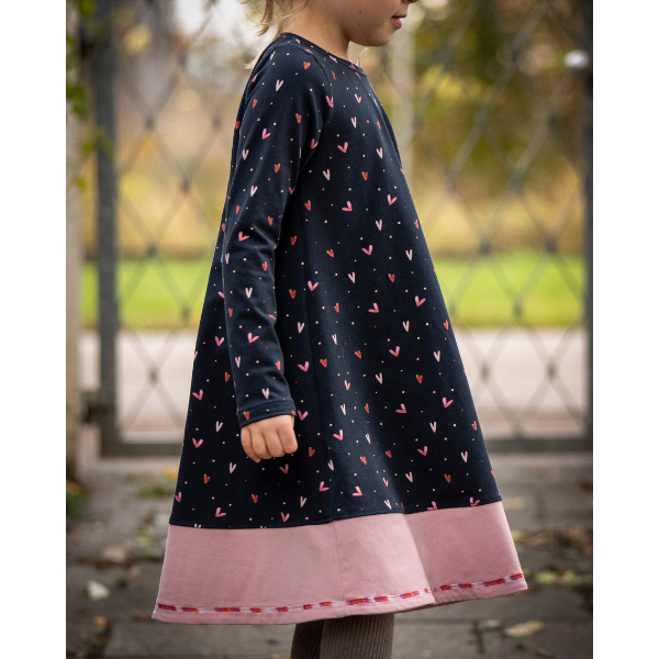Jerseykleid für Kinder nähen – Kleid Luise aus Jersey