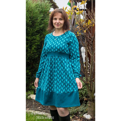 Fertiges Jerseykleid nach dem Schnittmuster
