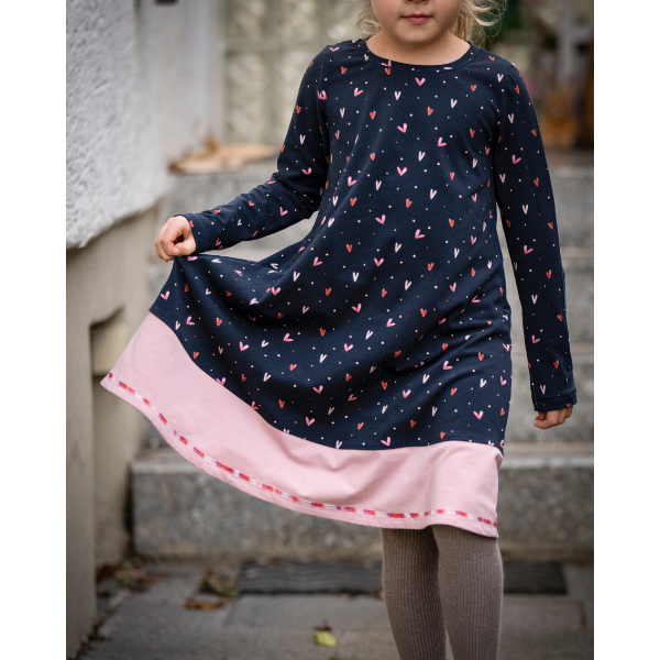 Kinder Jerseykleid Luise – schlichtes Mädchenkleid aus Jersey