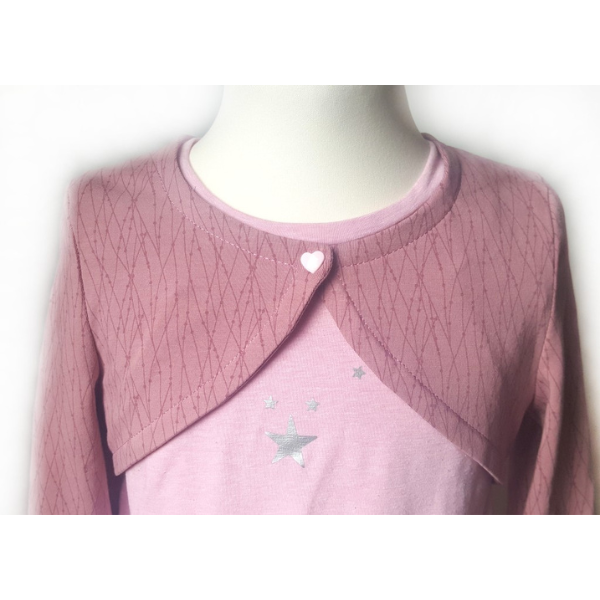 Schnittmuster für Kinder – Bolero Bea in Rosa genäht