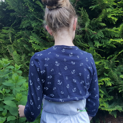 Kinderbolero Bea – Rückansicht des Schnittmusters
