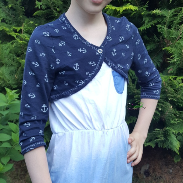 Kinderbolero Bea – Jersey als Stoffempfehlung für das Schnittmuster