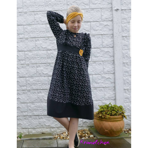 Kinderkleid mit breitem Saum nähen
