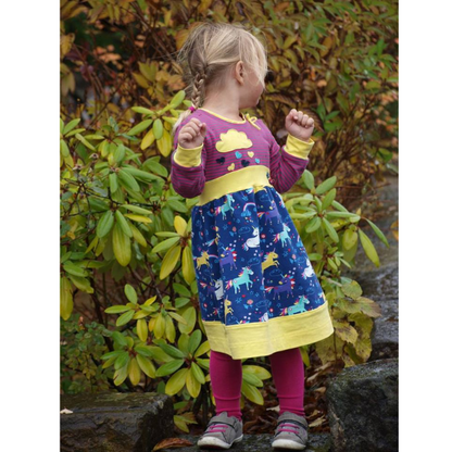 Kinderkleidung nähen – Jerseykleid mit langen Ärmeln selber machen