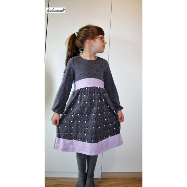 Langarm-Kleid für Kinder – PDF-Schnittmuster