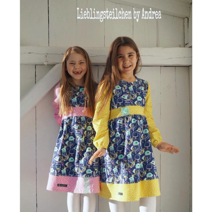 Mädchenkleid nähen – Schnittmuster als PDF zum Download