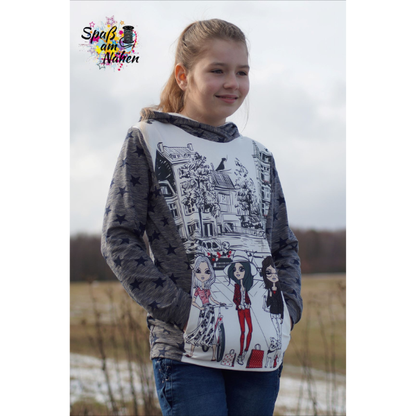 PDF Schnittmuster Hoodie für Kinder