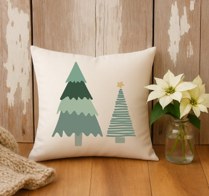 Plotterdatei Tannenbäume auf Kissen – liebevolle Weihnachtsdeko zum Plotten und Selbermachen