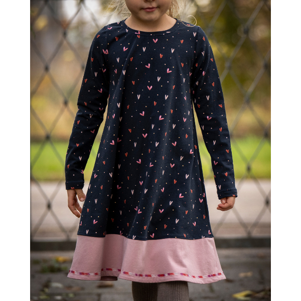 Schnittmuster Kinder Jerseykleid Luise – klassische Kleidvariante