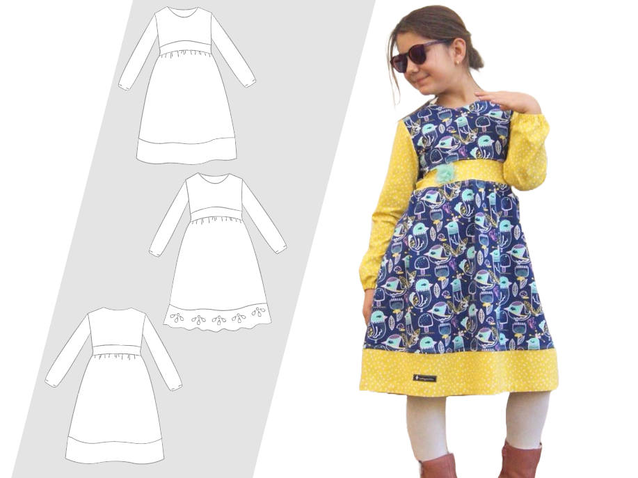 Schnittmuster Kinderkleidung – Jerseykleid nähen