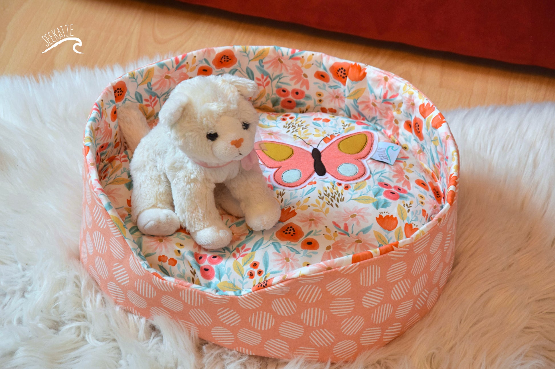 Großes Körbchen für Kuscheltiere nähen – Schnittmuster als PDF & Beamerdatei
