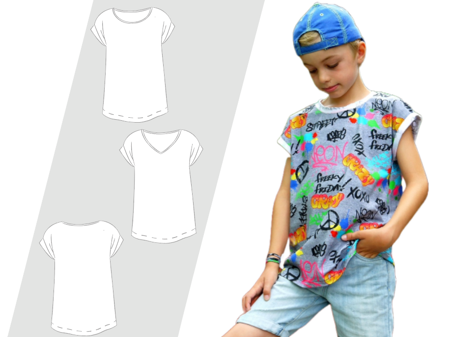 Kinderkleidung nähen – Sommershirt Boy Summer – PDF & Nähanleitung