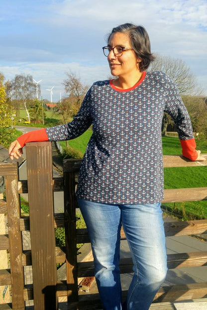 Materialempfehlung für das Wickelshirt – ideal für Jersey-Stoffe